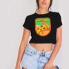 Professional Pizza Eater Badge Crop Top Shirt