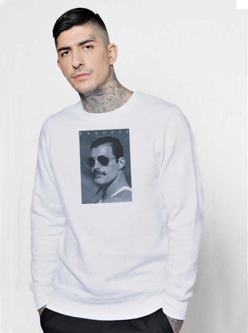 Queen Freddie Mercury In Shades Photo Sweatshirt