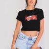 Retro I Love Nerds Quote Crop Top Shirt