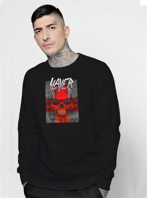 Slayer Bloody Flag Skull Cross Sweatshirt