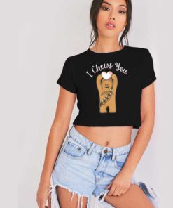 Star Wars I Chews You Chewbacca Heart Crop Top Shirt