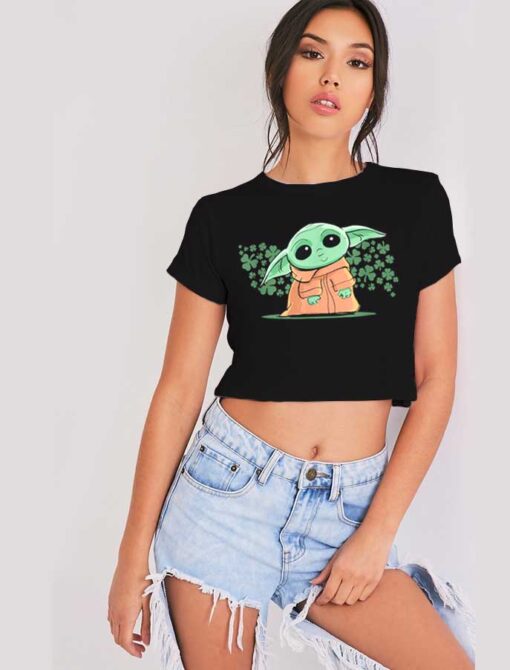 Star Wars The Mandalorian Clover Child Crop Top Shirt