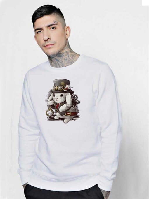 Steampunk White Rabbit Magician Sweatshirt