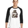 Steampunk White Rabbit Magician Raglan Tee