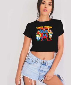 Super Friends Of Justice League Crop Top Shirt