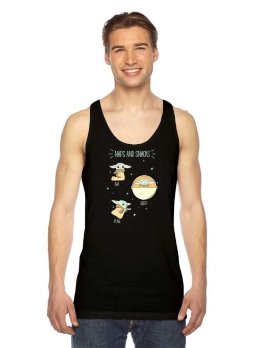 The Mandalorian Naps And Snack Eat Sleep Play Tank Top