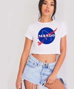 The Mando Race Nasa Logo Crop Top Shirt