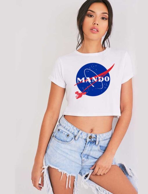 The Mando Race Nasa Logo Crop Top Shirt