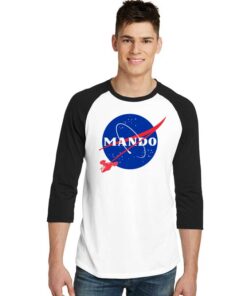 The Mando Race Nasa Logo Raglan Tee