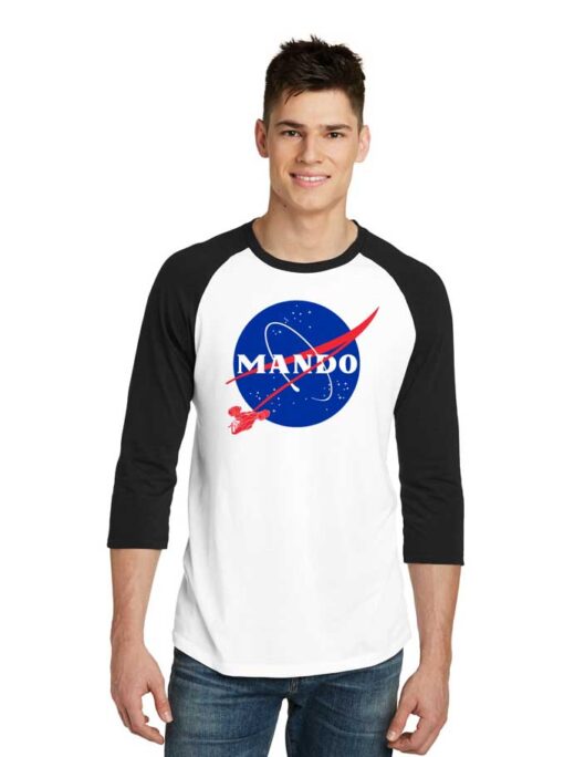 The Mando Race Nasa Logo Raglan Tee