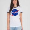 The Mando Race Nasa Logo Ringer Tee