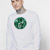 Tropical Palm Leaves Shape Logo Sweatshirt