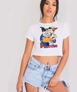 Vintage Disney Pinocchio Family Crop Top Shirt