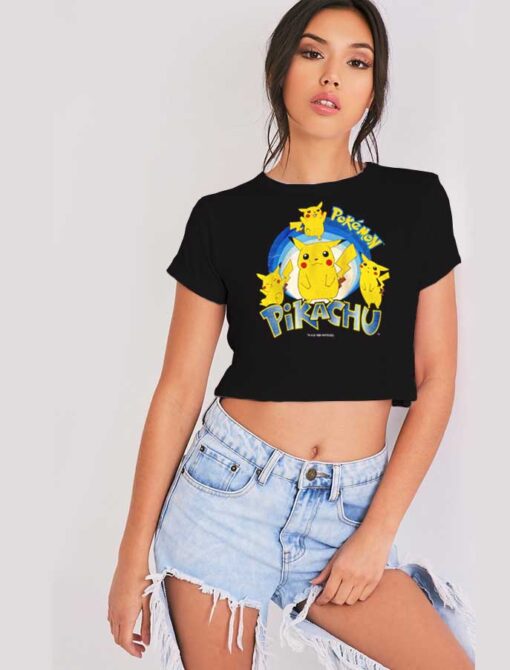 Vintage Pokemon Pikachu Cute Crop Top Shirt