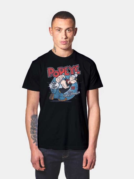 Vintage Popeye The Sailorman Comic T Shirt