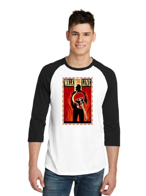 Walk The Line Vintage Guitar Raglan Tee