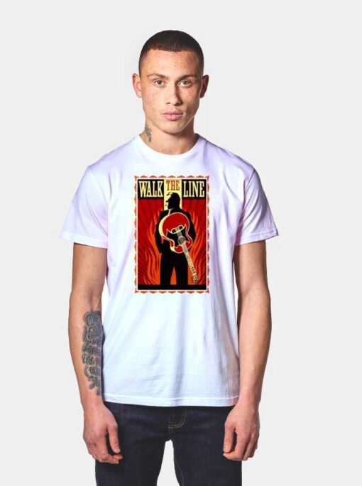 Walk The Line Vintage Guitar T Shirt