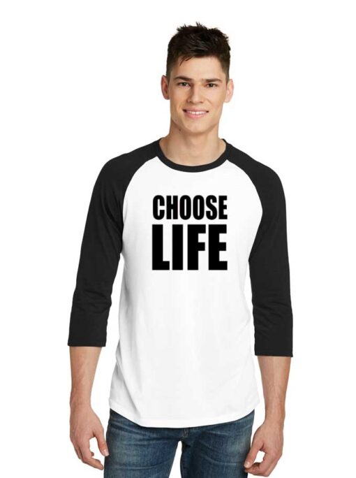 Georges Michael Choose Life Raglan Tee