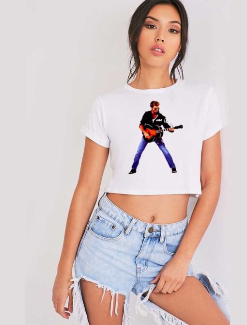 Georges Michael USA Guitar Crop Top Shirt