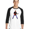 Georges Michael USA Guitar Raglan Tee