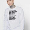 Jmenfou Quote Compilation Sweatshirt