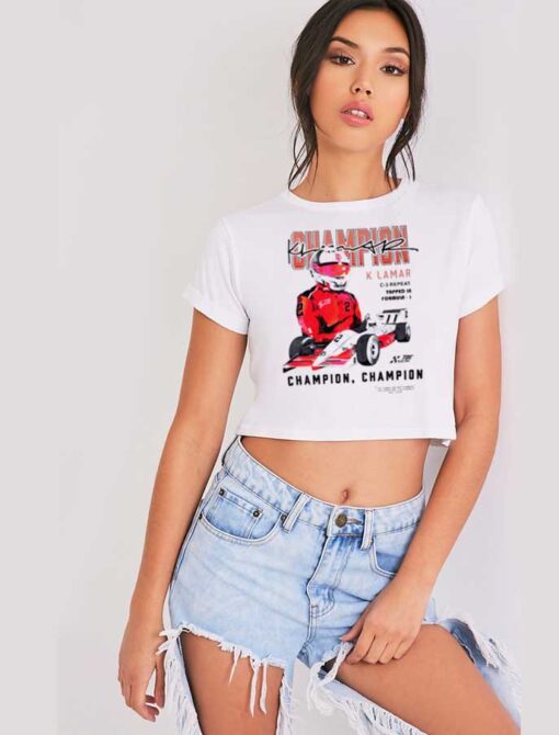 Kendrick Lamar Champion Formula One Crop Top Shirt