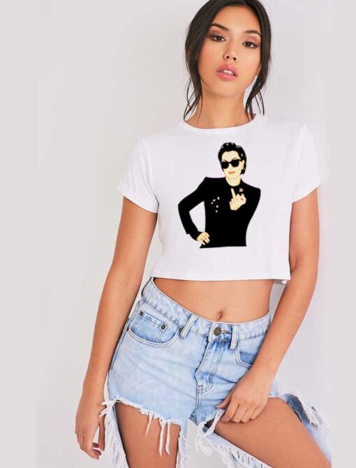 Kylie Jenner Middle Finger Crop Top Shirt