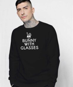 Bunny With Glasses Easter Sweatshirt