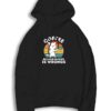 Cat Coffee Because Murder Is Wrong Hoodie