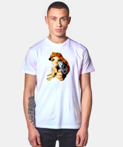 Cheems Doge Gun Pistol T Shirt