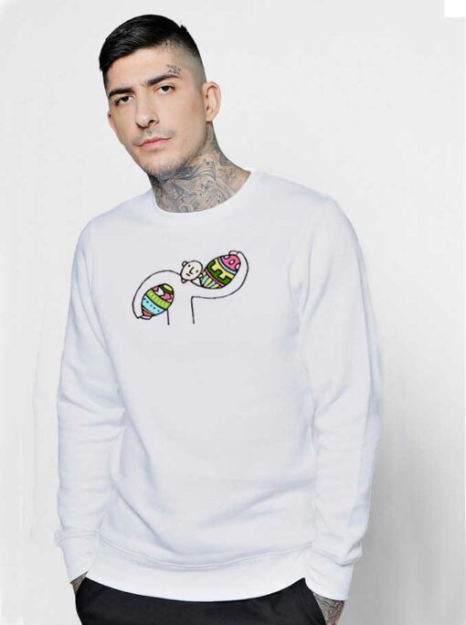 Easter Man Bring Eggs Sweatshirt