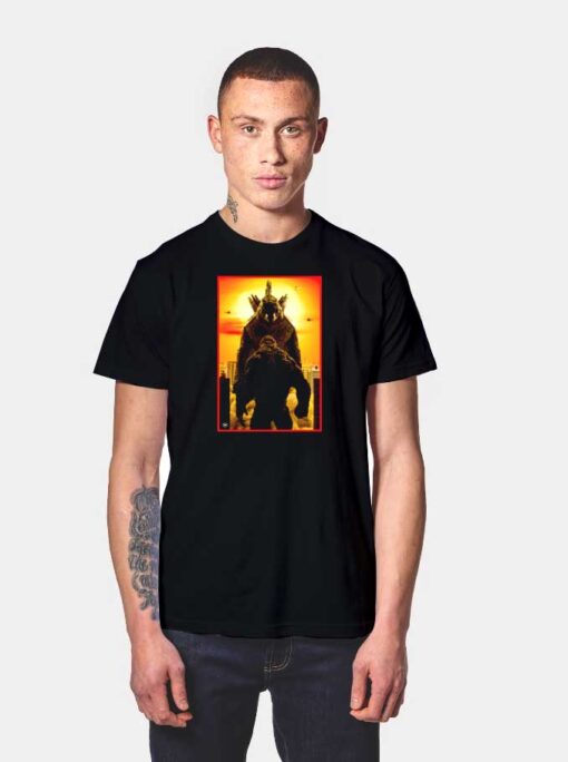 Godzilla vs King Kong Sunset T Shirt