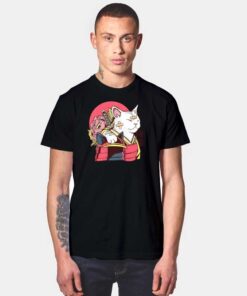 Japanese Cat Samurai Armor T Shirt