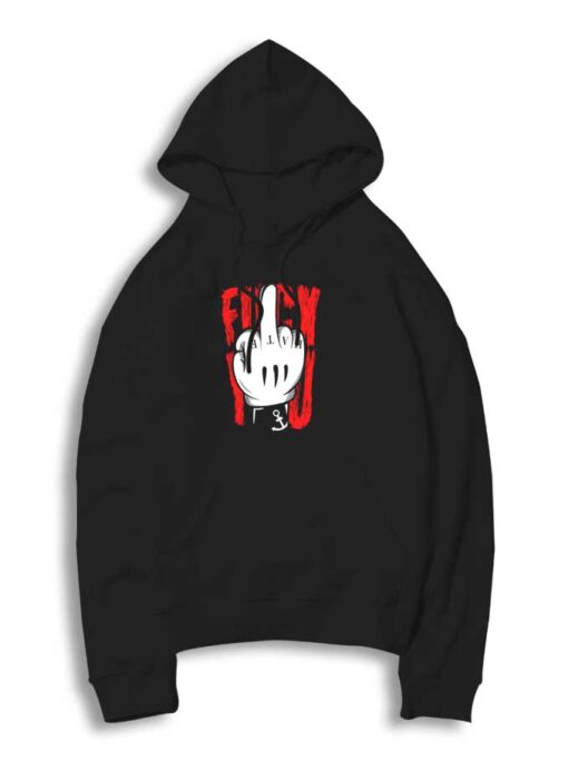 Mickey Mouse Hate Middle Finger Hoodie