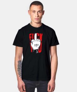 Mickey Mouse Hate Middle Finger T Shirt