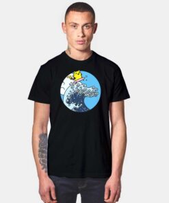 Pikachu Surfing Yellow Mouse Wave T Shirt