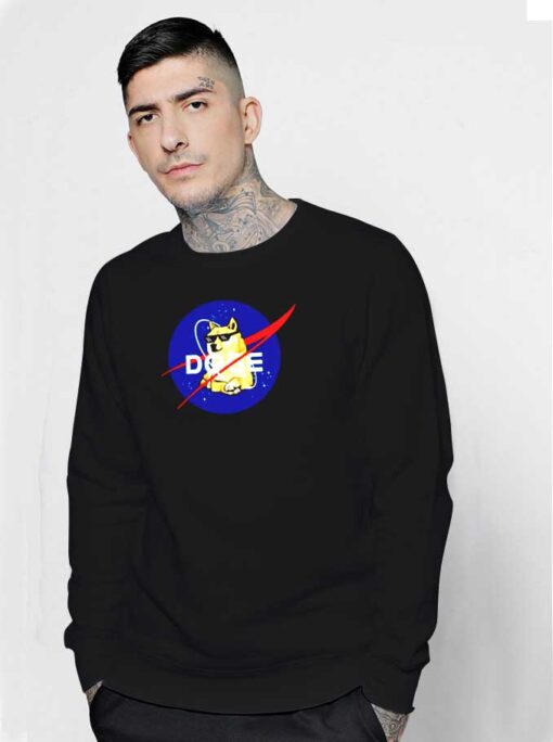 Space Doge Nasa Logo Sweatshirt