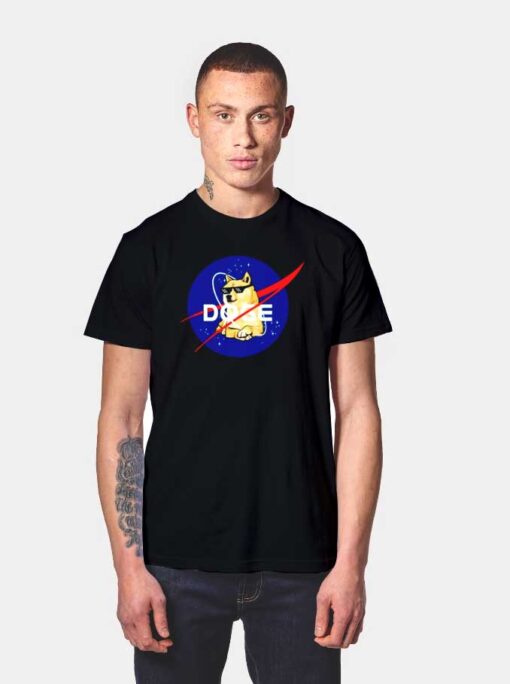 Space Doge Nasa Logo T Shirt