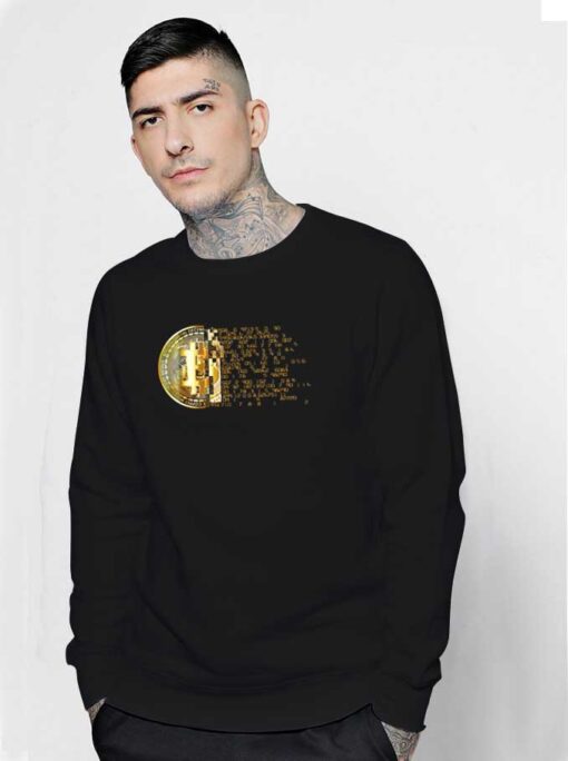 Bitcoin Crypto Data Logo Sweatshirt