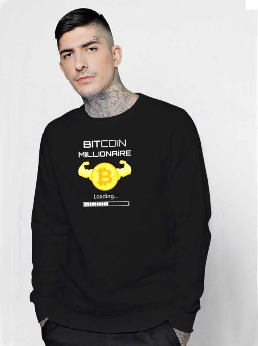 Bitcoin Millionaire Body Builder Loading Sweatshirt