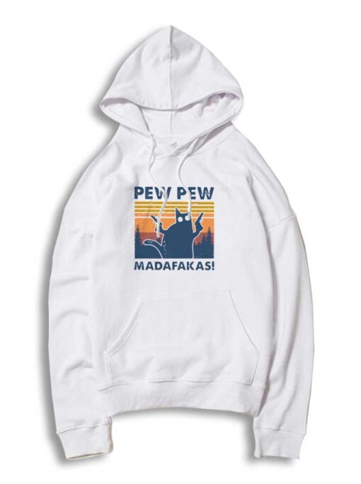 Cat Pew Pew Madafakas Vintage Hoodie