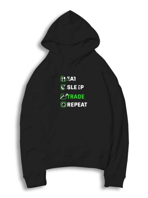 Eat Sleep Trade Repeat Bitcoin Hoodie