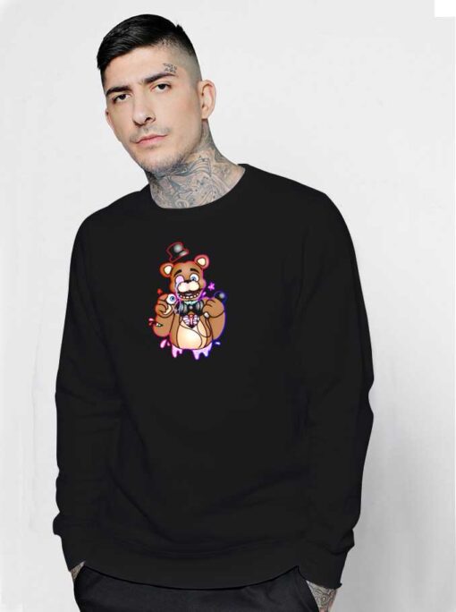 Pastel Freddy FNAF Bear Sweatshirt