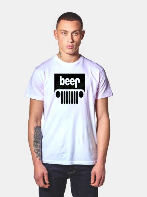 Car & Beer Jeep Car T Shirt