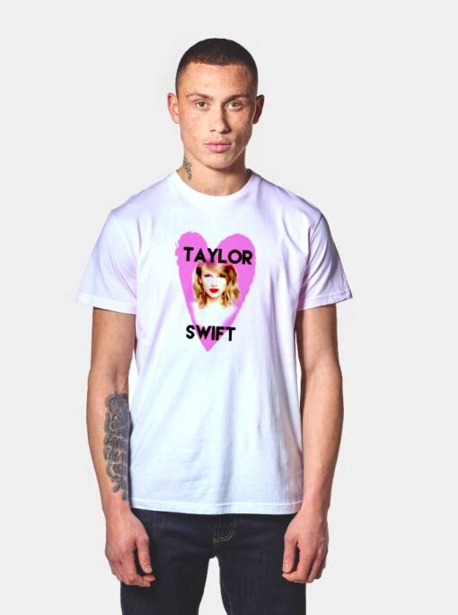 Taylor Swift In Heart Logo T Shirt