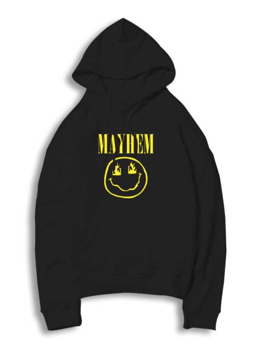 Mayhem Flaming Nirvana Logo Hoodie