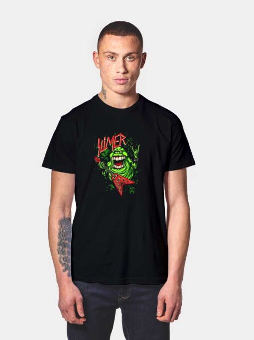 Slimer Thrashin Ghostbusters T Shirt