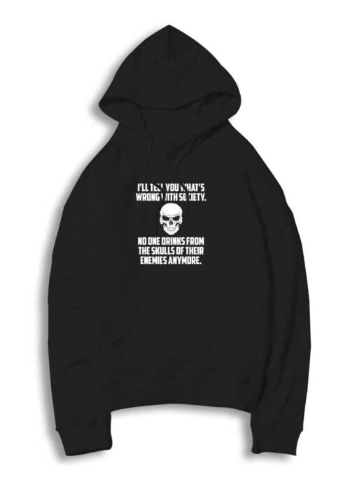 Wrong Society Drink Skull Hoodie