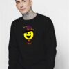 Creepy Happy Witch Halloween Emoji Sweatshirt