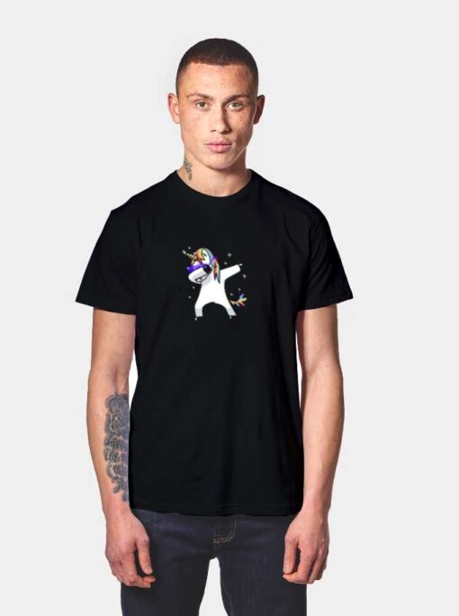 Dabbing Unicorn Rainbow Superstar T Shirt